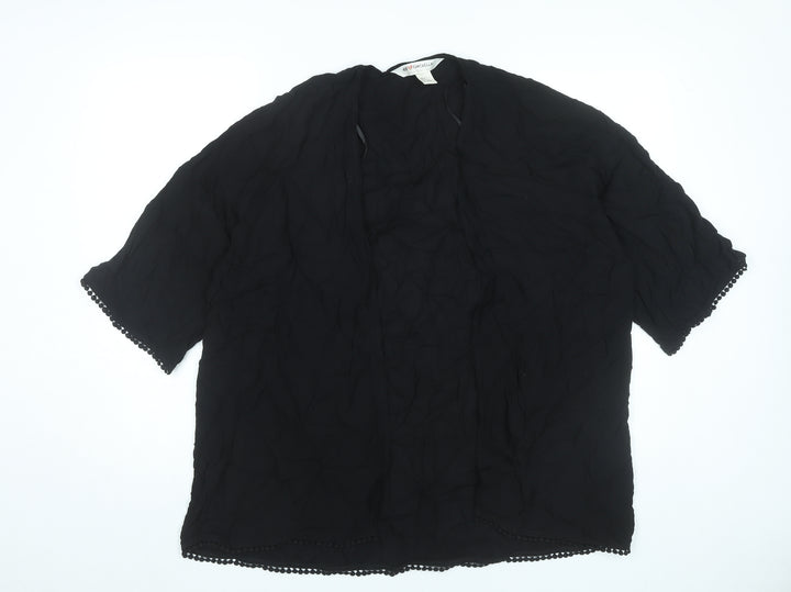 H&M Coachella Women’s Black Kimono Blouse S Viscose Festival Summer Top