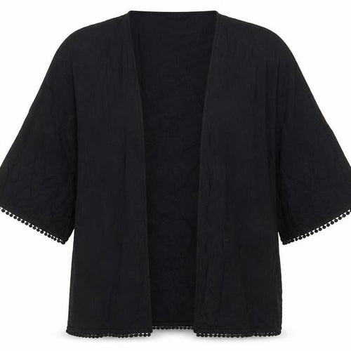 H&M Coachella Women’s Black Kimono Blouse S Viscose Festival Summer Top