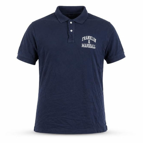 Franklin & Marshall Men’s Blue Polo Shirt L Cotton Logo Casual
