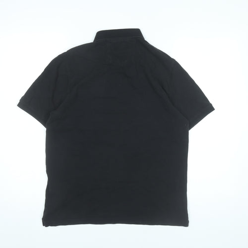 Calvin Klein Jeans Men’s Black Polo Shirt Size M Short Sleeve Cotton