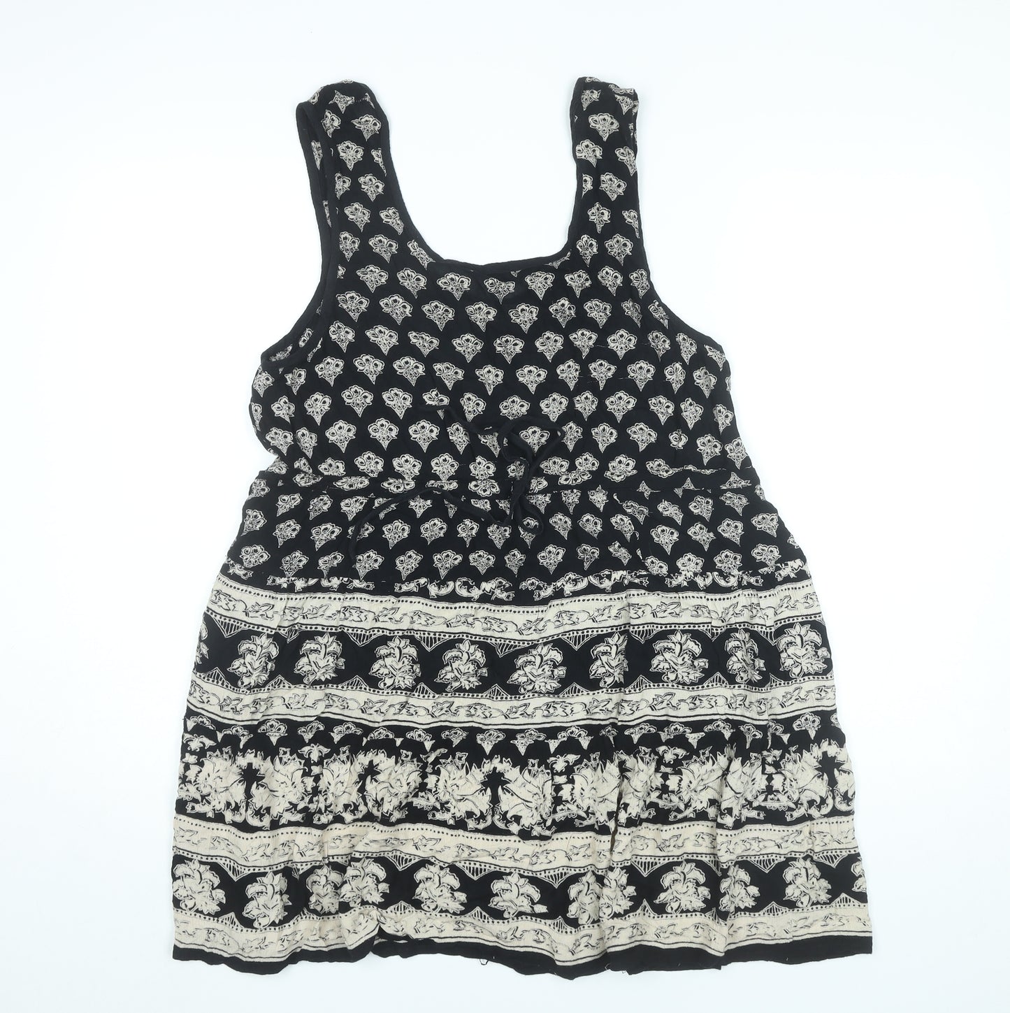 Staring at Stars Womens Black XS Skater Dress Scoop Neck Sleeveless