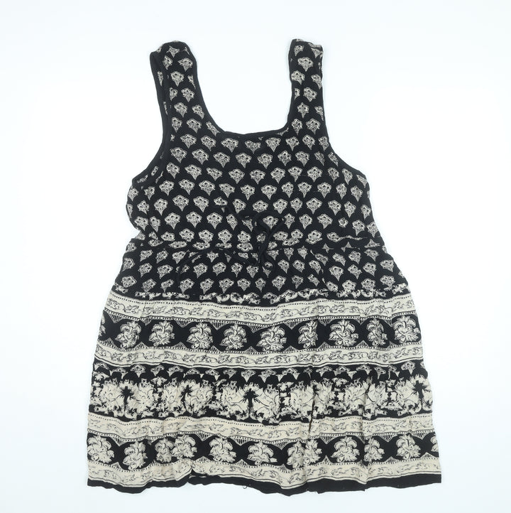Staring at Stars Womens Black XS Skater Dress Scoop Neck Sleeveless