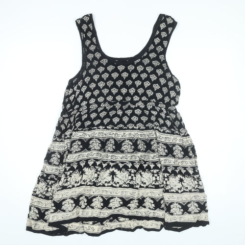 Staring at Stars Womens Black XS Skater Dress Scoop Neck Sleeveless