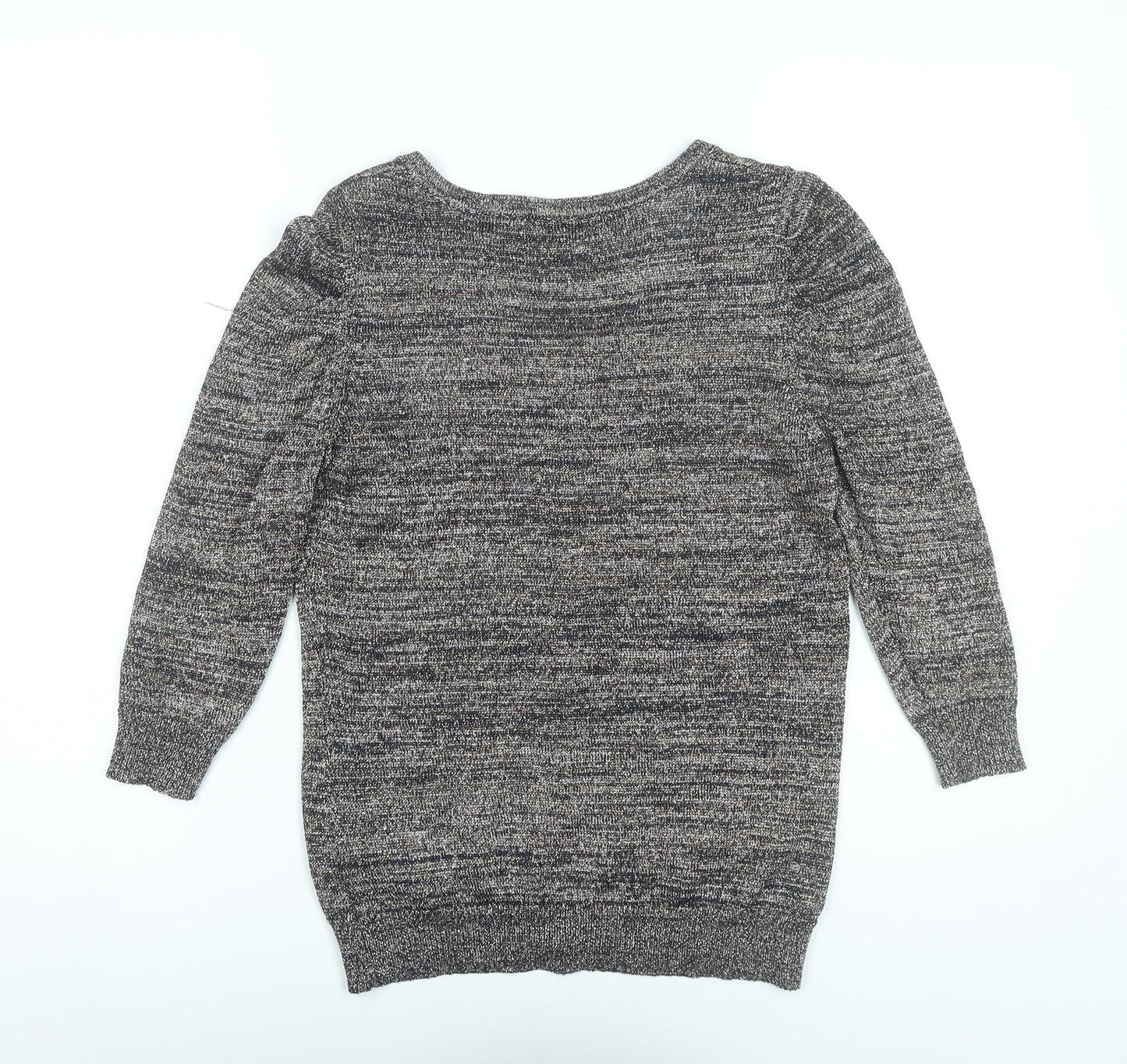 Jasper Conran Women's Grey Size 10 Scoop Neck Cardigan Jumper