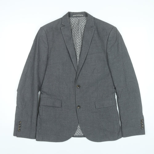 Next Men’s Grey Blazer Jacket 38 Chest Regular Fit Formal