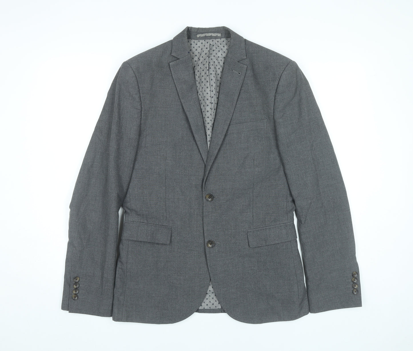 Next Men’s Grey Blazer Jacket 38 Chest Regular Fit Formal