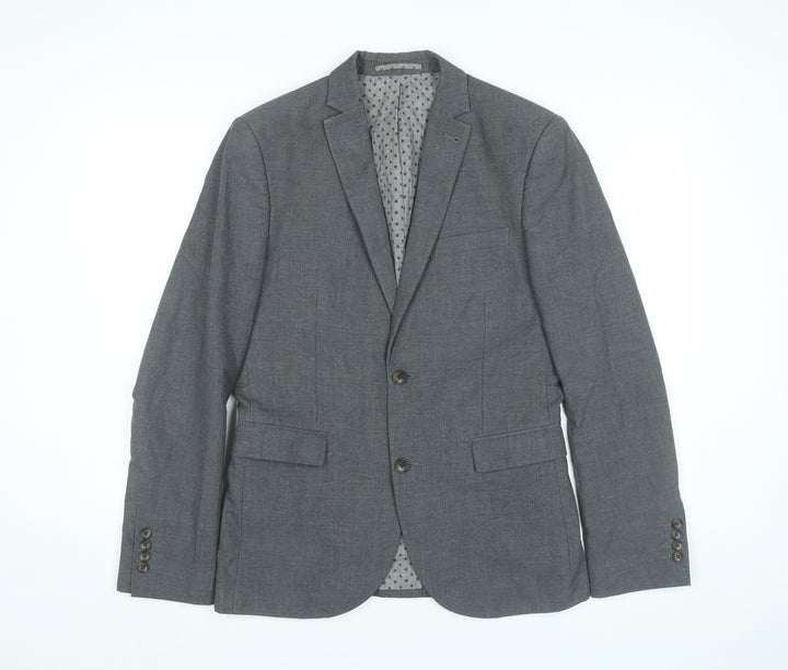 Next Men’s Grey Blazer Jacket 38 Chest Regular Fit Formal