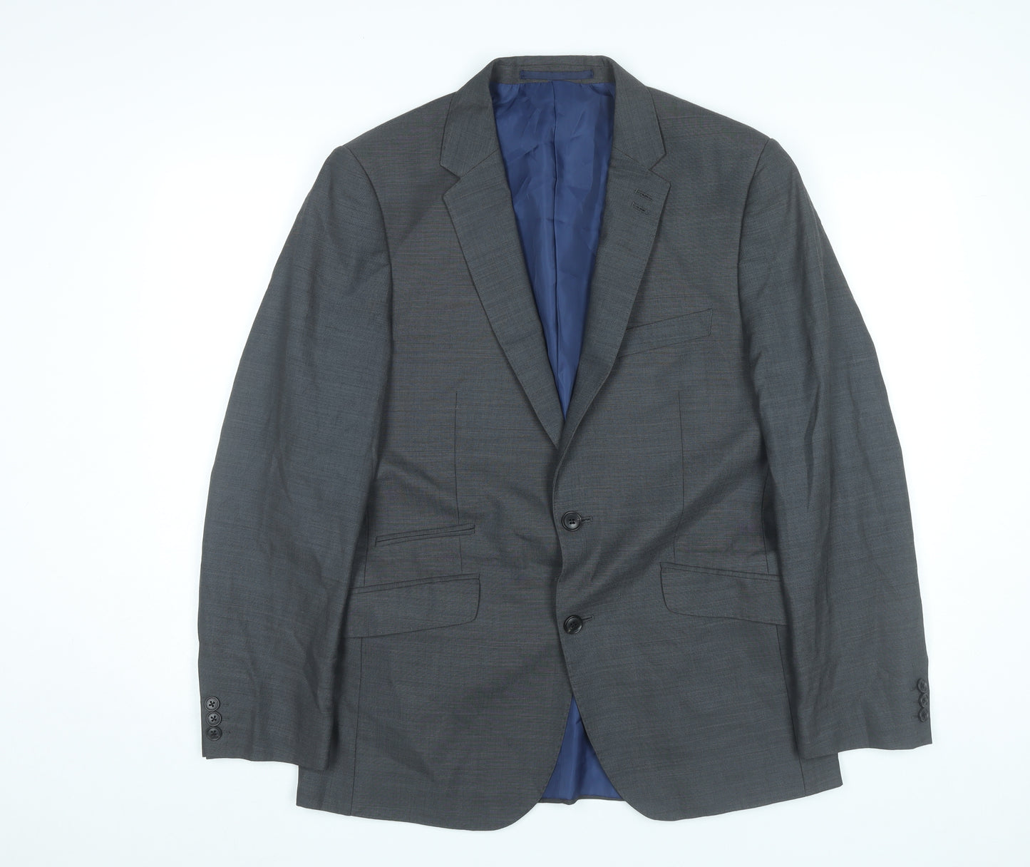 Marks and Spencer Men’s Grey Blazer Jacket 44 Chest 2XL Regular Fit