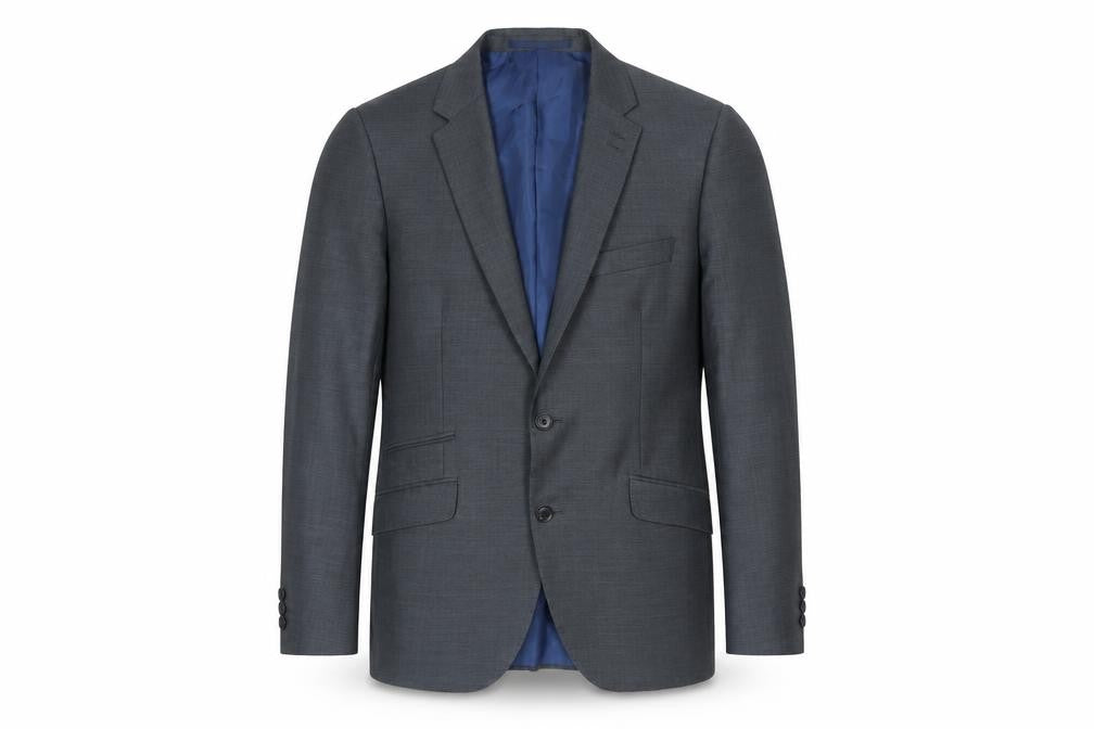 Front view of Marks & Spencer Men’s Grey Blazer Jacket 44 Chest 2XL Regular Fit