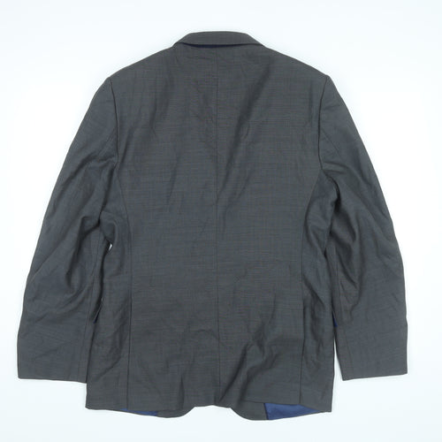 Marks and Spencer Men’s Grey Blazer Jacket 44 Chest 2XL Regular Fit