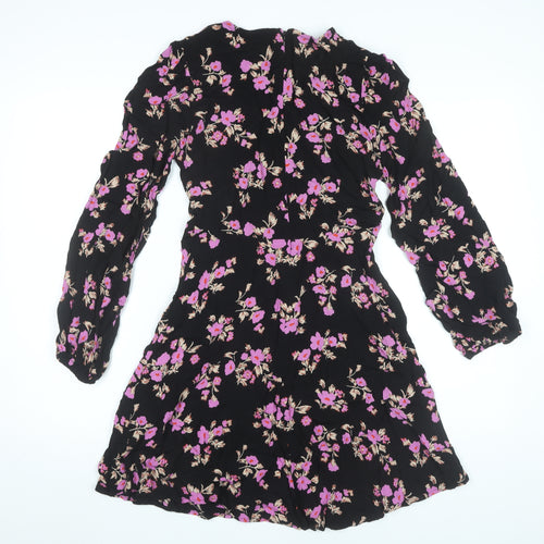 Marks and Spencer Womens Black Floral Shift Dress Size 10