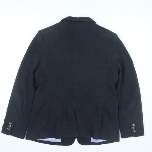 Marks and Spencer Women Black Size 12 Blazer Jacket Single Breasted