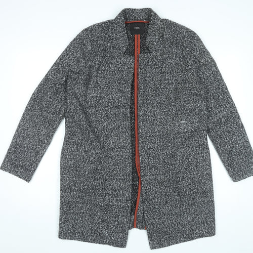 Next Women’s Grey Size 12 Collared Longline Cardigan Knitwear
