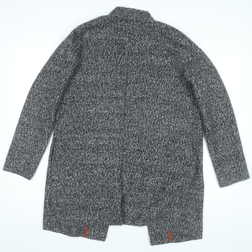 Next Women’s Grey Size 12 Collared Longline Cardigan Knitwear