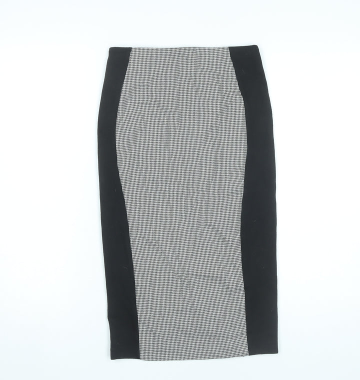 ASOS Women’s Black & White Midi Pencil Skirt UK 8 Business Stretch