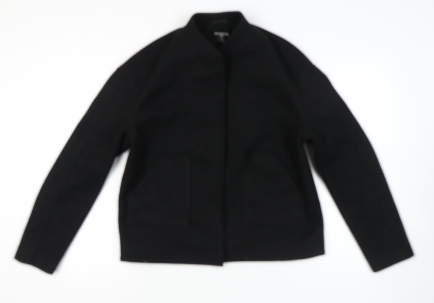 PrettyLittleThing Women’s Black Tall Jacket Size 10 Lined Work Casual