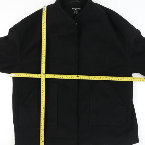 PrettyLittleThing Women’s Black Tall Jacket Size 10 Lined Work Casual