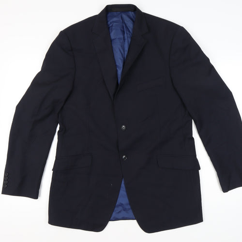 Marks and Spencer Men’s Blue Wool Blend 42 Long Blazer Jacket