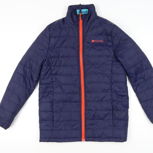 Mountain Warehouse Boys Blue 13 Years Puffer Jacket Lightweight Quilted Zip Coat
