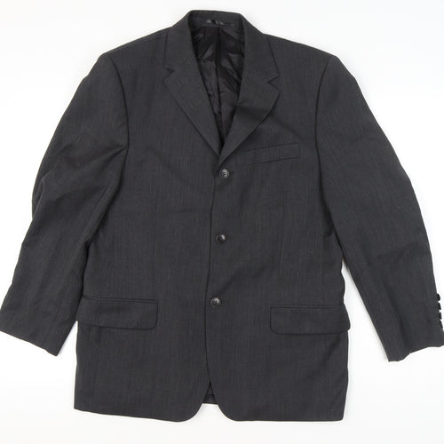 Marlane Mens Grey Wool Suit Jacket 38 Short Classic Fit
