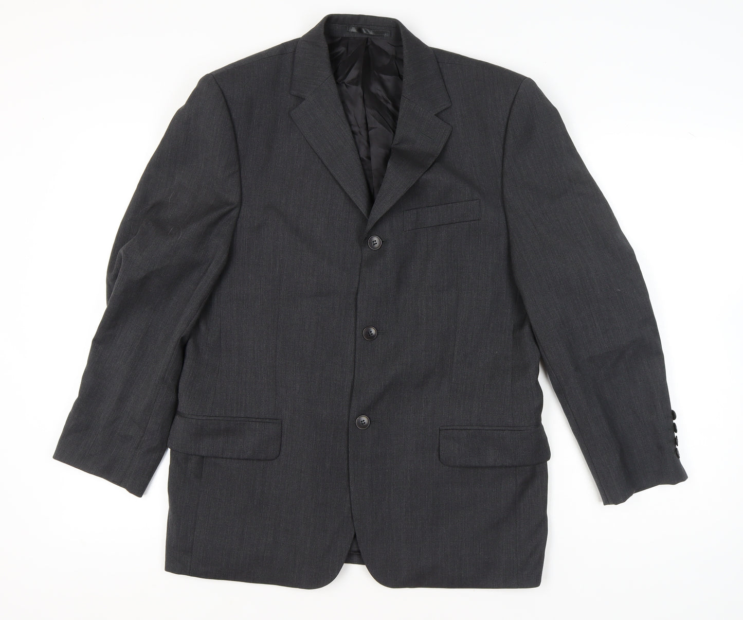 Marlane Mens Grey Wool Suit Jacket 38 Short Classic Fit