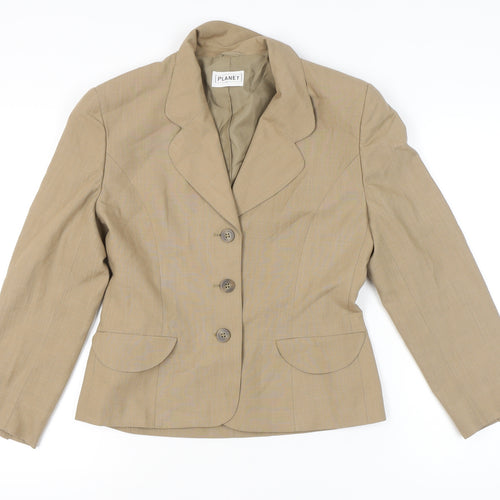 Planet Women’s Beige Size 10 Single-Breasted Suit Jacket