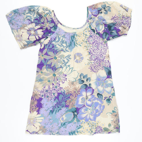 Culture Women’s Multicoloured Floral Cotton Shift Dress Size 8