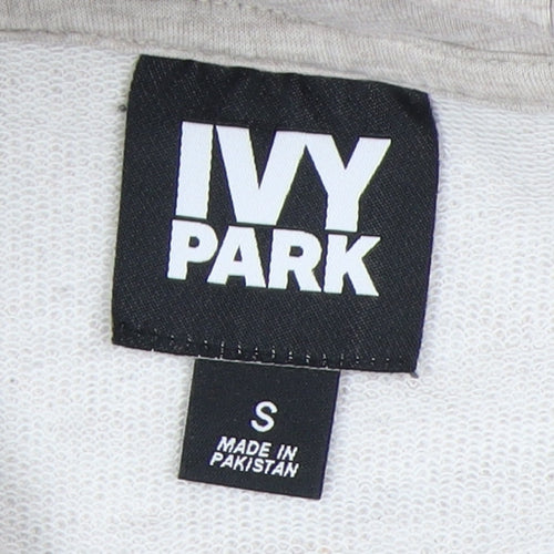 Ivy Park Women’s Beige Pullover Hoodie Size S Logo Print