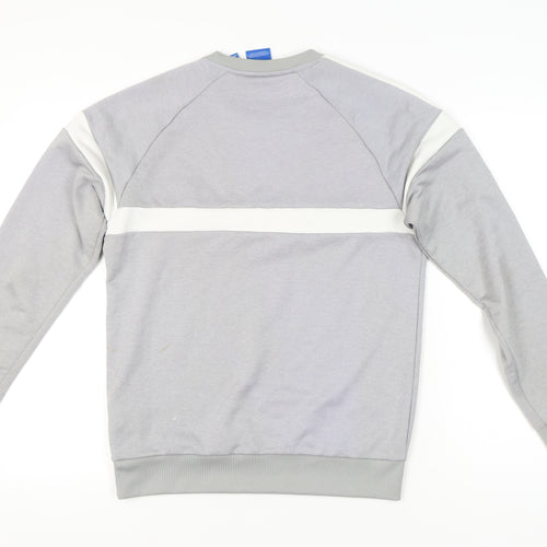 Adidas Men’s Grey Small Pullover Sweatshirt Crew Neck Sportswear