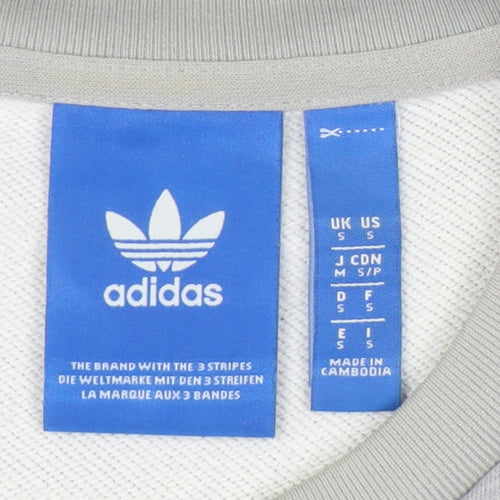 Adidas Men’s Grey Small Pullover Sweatshirt Crew Neck Sportswear