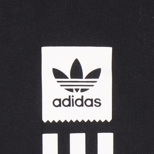 Adidas Unisex Black Pullover Hoodie Medium Logo Sportswear
