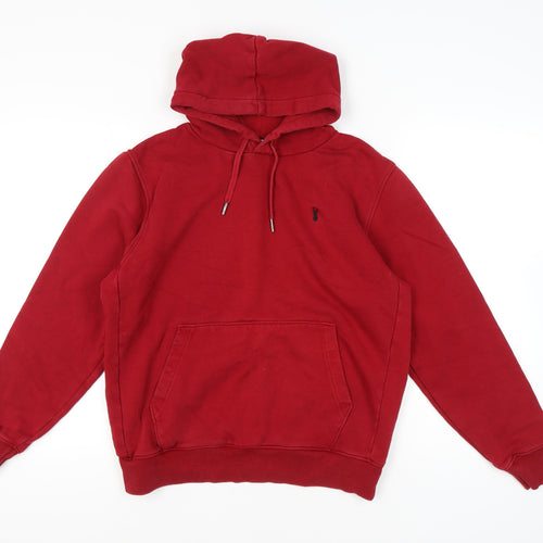 Next Men’s Red Pullover Hoodie M Regular Fit Cotton Blend