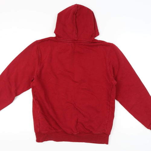 Next Men’s Red Pullover Hoodie M Regular Fit Cotton Blend