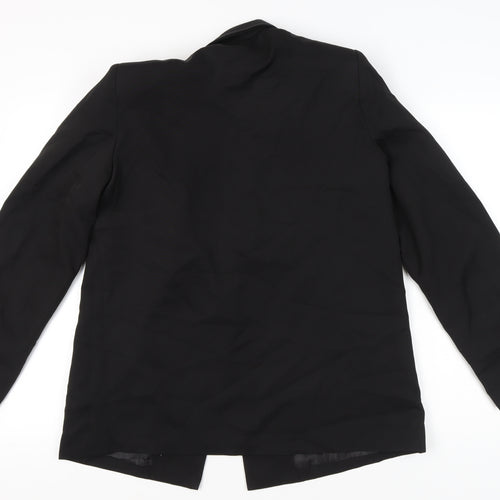 PrettyLittleThing Womens Black Blazer UK 10 Notch Lapel Single-Breasted