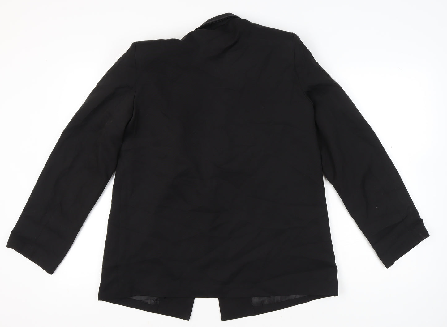 PrettyLittleThing Womens Black Blazer UK 10 Notch Lapel Single-Breasted