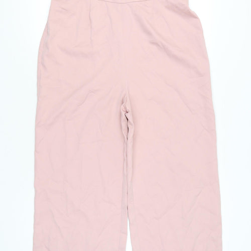 Chi Chi London Women Pink Strapless Wide-Leg Jumpsuit UK 16