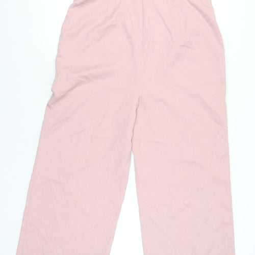 Chi Chi London Women Pink Strapless Wide-Leg Jumpsuit UK 16