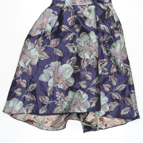 ASOS Women’s Multicoloured Floral A-Line Midi Skirt Size 8