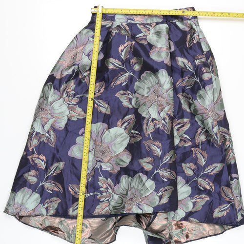 ASOS Women’s Multicoloured Floral A-Line Midi Skirt Size 8