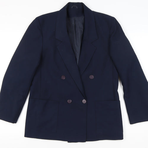 Debenhams Women’s Blue Size 12 Double-Breasted Suit Jacket