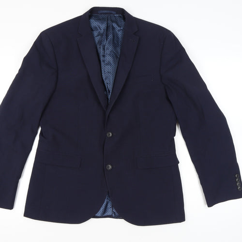Next Men’s Blue 42 Chest Suit Jacket XL Regular Fit
