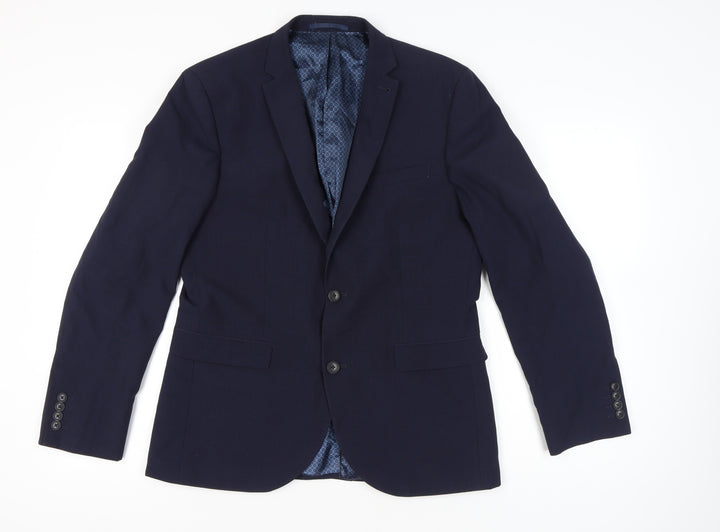 Next Men’s Blue 42 Chest Suit Jacket XL Regular Fit