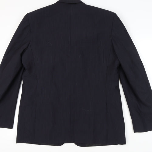 George Men’s Blue 44L Pinstripe Blazer Jacket Formal