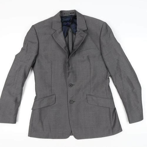Reiss Men's Grey Slim Fit 38 Chest 32 Waist Two Button Blazer