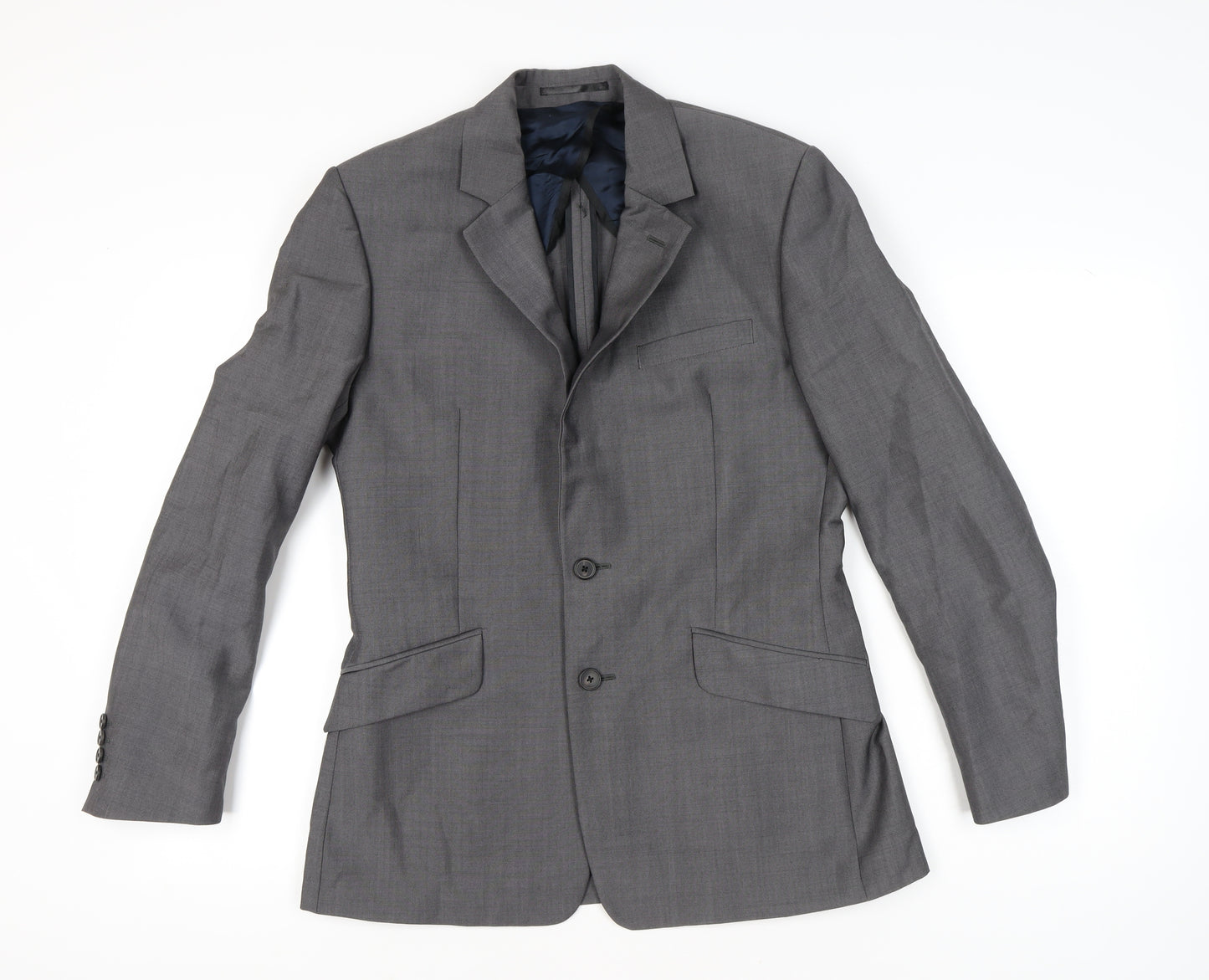 Reiss Men's Grey Slim Fit 38 Chest 32 Waist Two Button Blazer