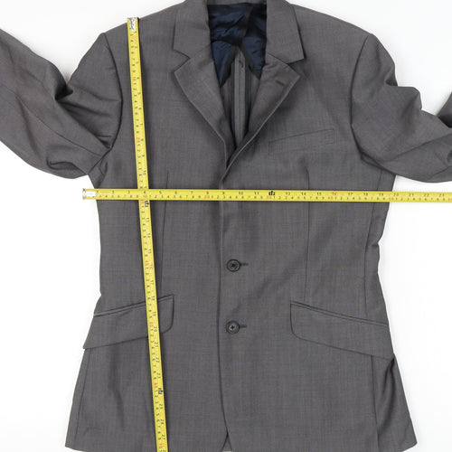 Reiss Men's Grey Slim Fit 38 Chest 32 Waist Two Button Blazer