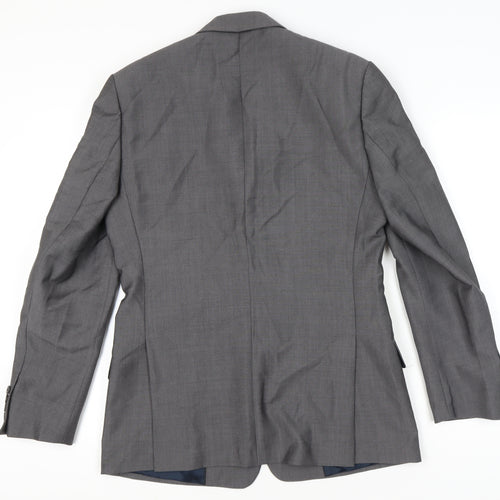 Reiss Men's Grey Slim Fit 38 Chest 32 Waist Two Button Blazer