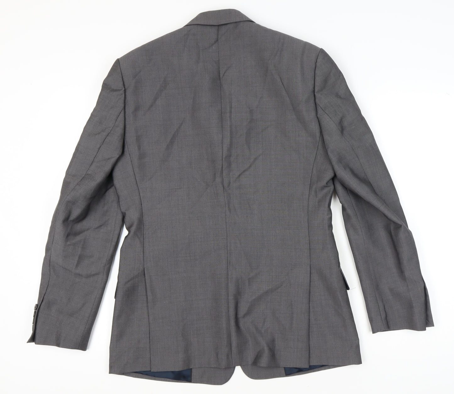 Reiss Men's Grey Slim Fit 38 Chest 32 Waist Two Button Blazer