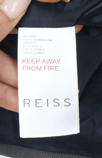 Reiss Men's Grey Slim Fit 38 Chest 32 Waist Two Button Blazer
