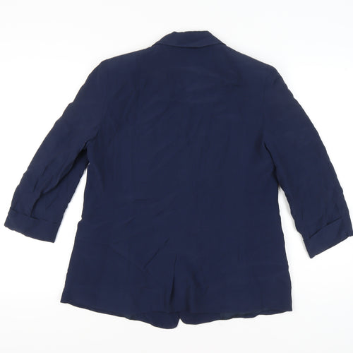 French Connection Womens Blue Size 14 Shawl Lapel Blazer Jacket